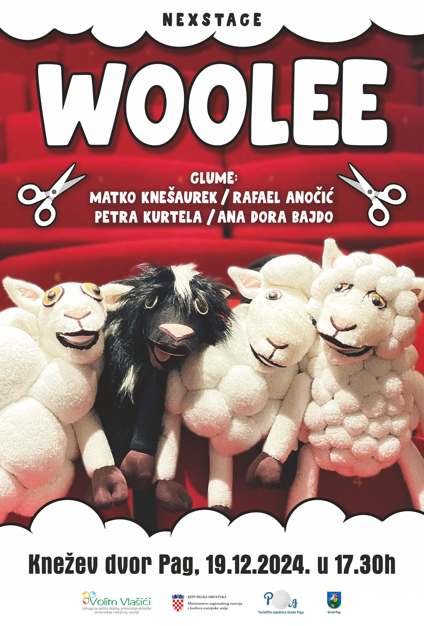 Vesela i edukativna predstava za djecu „Woolee“ u Kneževom dvoru u Pagu