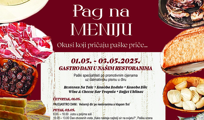 Pag na meniju – od 1.do 03. svibnja okusi koji pričaju paške priče 
