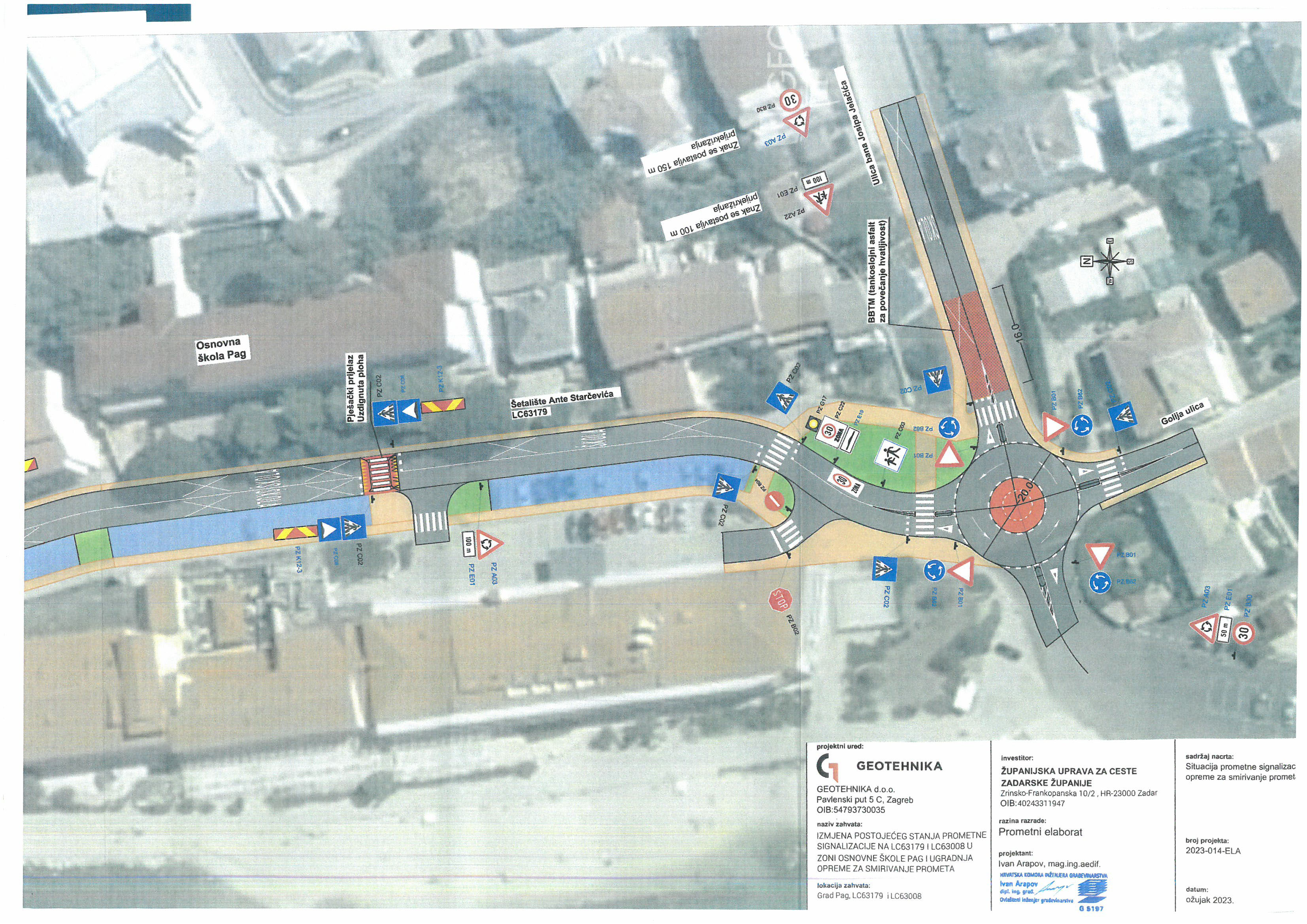 Grad Pag potpisao Ugovor za sanaciju opasnog mjesta u zoni osnovne škole