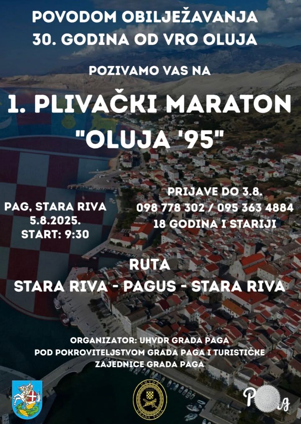 1. Plivački maraton „OLUJA ‘95“ , 5.8.