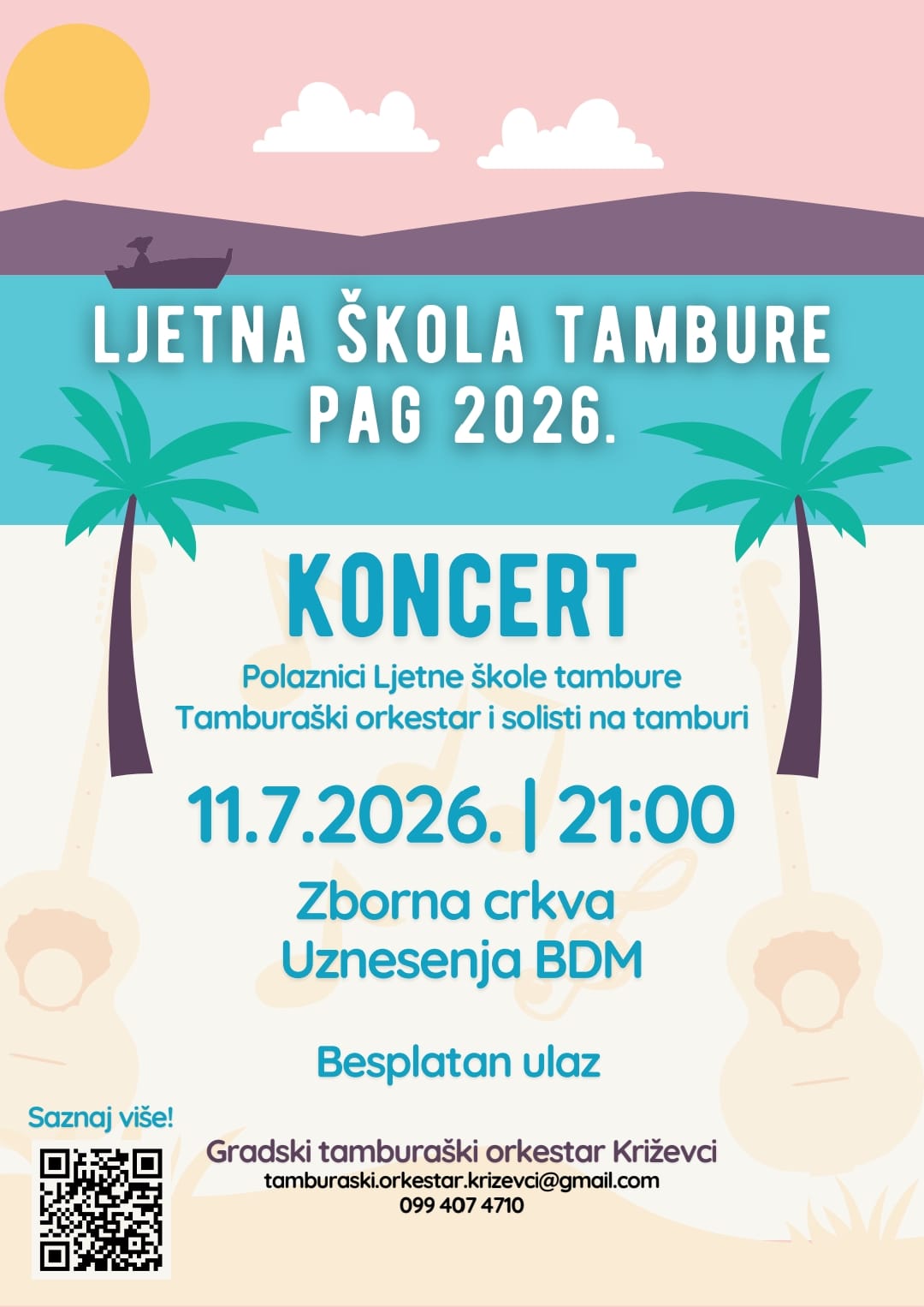 Ljetna škola tambure na Pagu okuplja 35 mladih tamburaša iz cijele Hrvatske